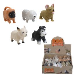 24 Bulk Squishy Dog Squeeze Toy 5ast Breeds/24pc Pdq