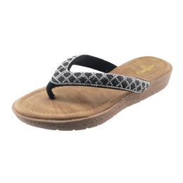 12 Bulk Women's Rhinestone Terry Sandal (6-10)