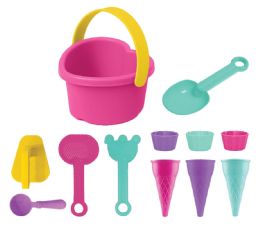 12 Bulk Heart Bucket Beach Toys Set