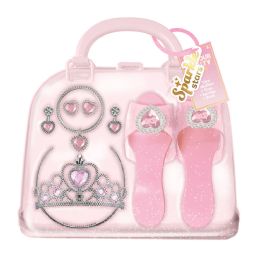 12 Bulk Carry CasE- 1 Pair Shoes & TiarA- Pink