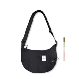 48 Bulk Nylon Crescent Crossbody Bags For Women