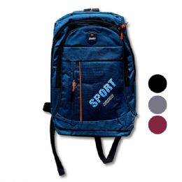 24 Bulk 17-Inch Canvas School Bag Assorted Colors