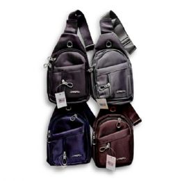 60 Bulk Men Chest Bag Pu Leather Messenger Bag