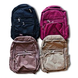 24 Bulk LighT-Weight MultI-Compartment Student Backpack School Bag Asst Colors