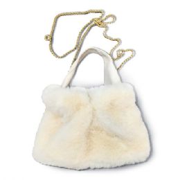24 Bulk Faux Minx Fur Chain Ladies Hand Bag