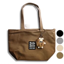 12 Bulk Women's Waffle Knit Pattern Hand Bags