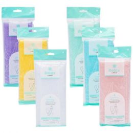 30 Bulk Relax Exfoliating Body Wash Cloth With Firm Texture In Assorted Colors