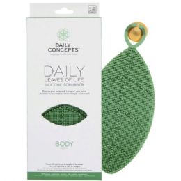 18 Bulk Leaves Of Life Silicone Body Scrubber With Suction Cup Hook