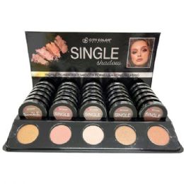 60 Bulk City Color Cosmetics Neutral Shades Single Eyeshadow Pods In Countertop Display