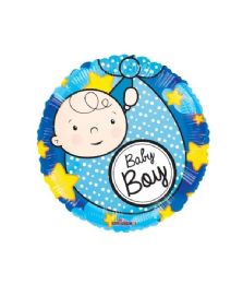 25 Bulk 2-Side Shaped Balloon Baby Boy