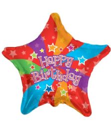 25 Bulk 2-Side Happy Birthday Star