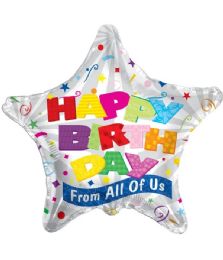 25 Bulk 2-Side Happy Birthday From All Of us