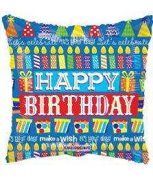 25 Bulk 2-Side Happy Birthday From All Of Us Square
