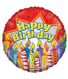 25 Bulk 2-Side Happy Birthday Square Candle Design