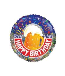 25 Bulk 2-Side Happy Birthday Round Beer