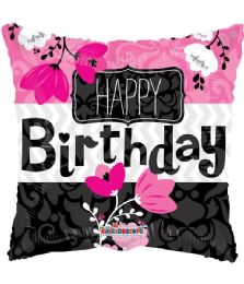 25 Bulk 2-Side Happy Birthday Square Flowers