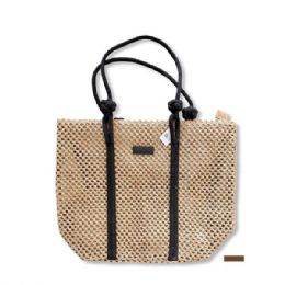 12 Bulk Summer Woven Tote Shoulder Bag