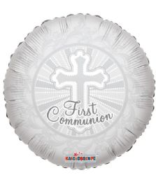 25 Bulk 2-Side Balloon Round First Communion