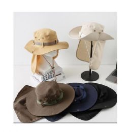 48 Bulk Safari Explorer Bucket Hat With Flap Neck Cover