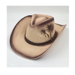 36 Bulk Wide Brim Straw Cowboy Hat