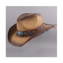 12 Bulk Summer Straw Cowboy Hat