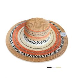 24 Bulk Women's Spring/summer MultI-Color Paper Braid Hat