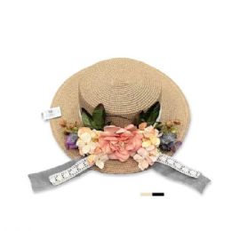 36 Bulk Summer Floral Womens French Style Sun Hat