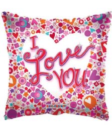 25 Bulk 2-Side I Love You Square Shape Hearts Design