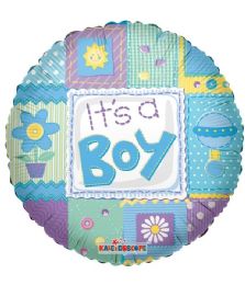 25 Bulk 1-Side It's A Boy Round Shape