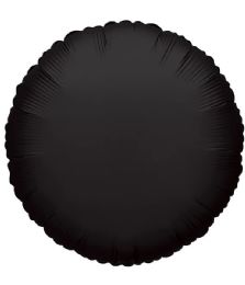 25 Bulk 2-Side Solid Round Black Balloon