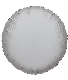 25 Bulk 2-Side Solid Round Silver Balloon