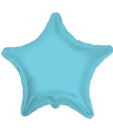 25 Bulk 2-Side Solid Star Baby Blue Balloon