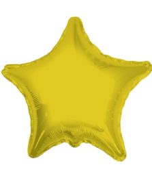 25 Bulk 2-Side Solid Star Gold Balloon