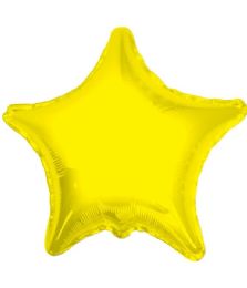25 Bulk 2-Side Solid Star Yellow Balloon