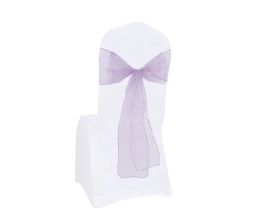 600 Bulk Sheer Organza Chair Sashes Purple 7-Inchx8.5ft