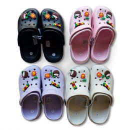 48 Bulk Kids Tropical Summer Party Clogs
