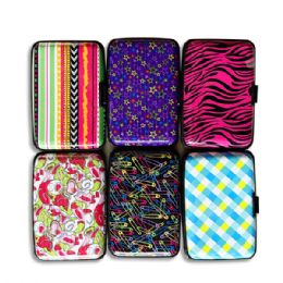 96 Bulk Womens RfiD-Blocking Aluminum Card Wallets