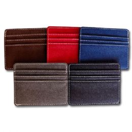 144 Bulk Slim FauX-Leather Card Holder Wallets