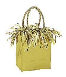 96 Bulk Balloon Weight Bag With Handle Gold