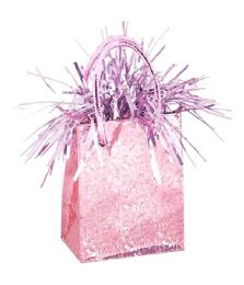 96 Bulk Balloon Weight Bag With Handle Light Pink