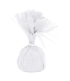 96 Bulk Balloon Weight With Fringe White