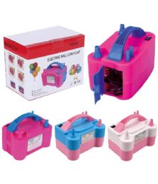 12 Bulk Electric Balloon Pump Assorted Colors 20.5x13.8x16.4cm
