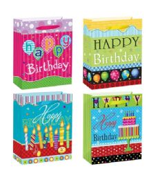 72 Bulk Birthday Bag 10.5x13x5.5-inch Large