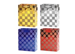 72 Bulk Metallic Premium Everyday Day Bag 7.5x9x4-Inch