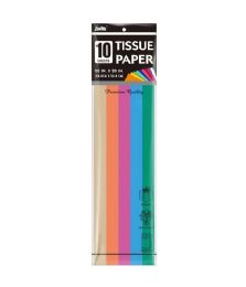 72 Bulk 10-Piece Tissue Assorted Primary Colors 20x20-inch