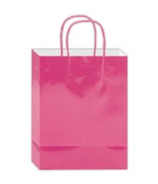 72 Bulk Glossy Gift Bag Nm 8.8x5.5x3.5-inch Hot Pink