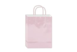 72 Bulk Glossy Gift Bag Nm 8.8x5.5x3.5-inch Baby Pink