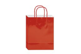72 Bulk Glossy Gift Bag Nm 8.8x5.5x3.5-inch Red
