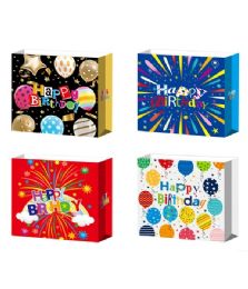 72 Bulk Birthday Bag Holographic 12x12x6-inch Ql Print