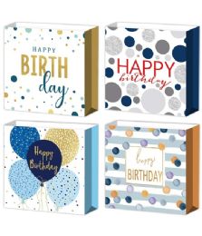 72 Bulk Birthday Bag Holographic 12x12x6-inch Ql Whites